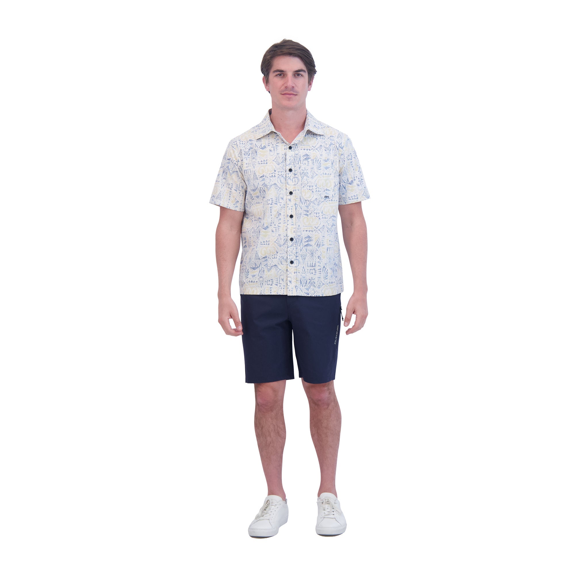 Dakine Aloha Button Down Short Sleeve Shirt - DK Stamp Print