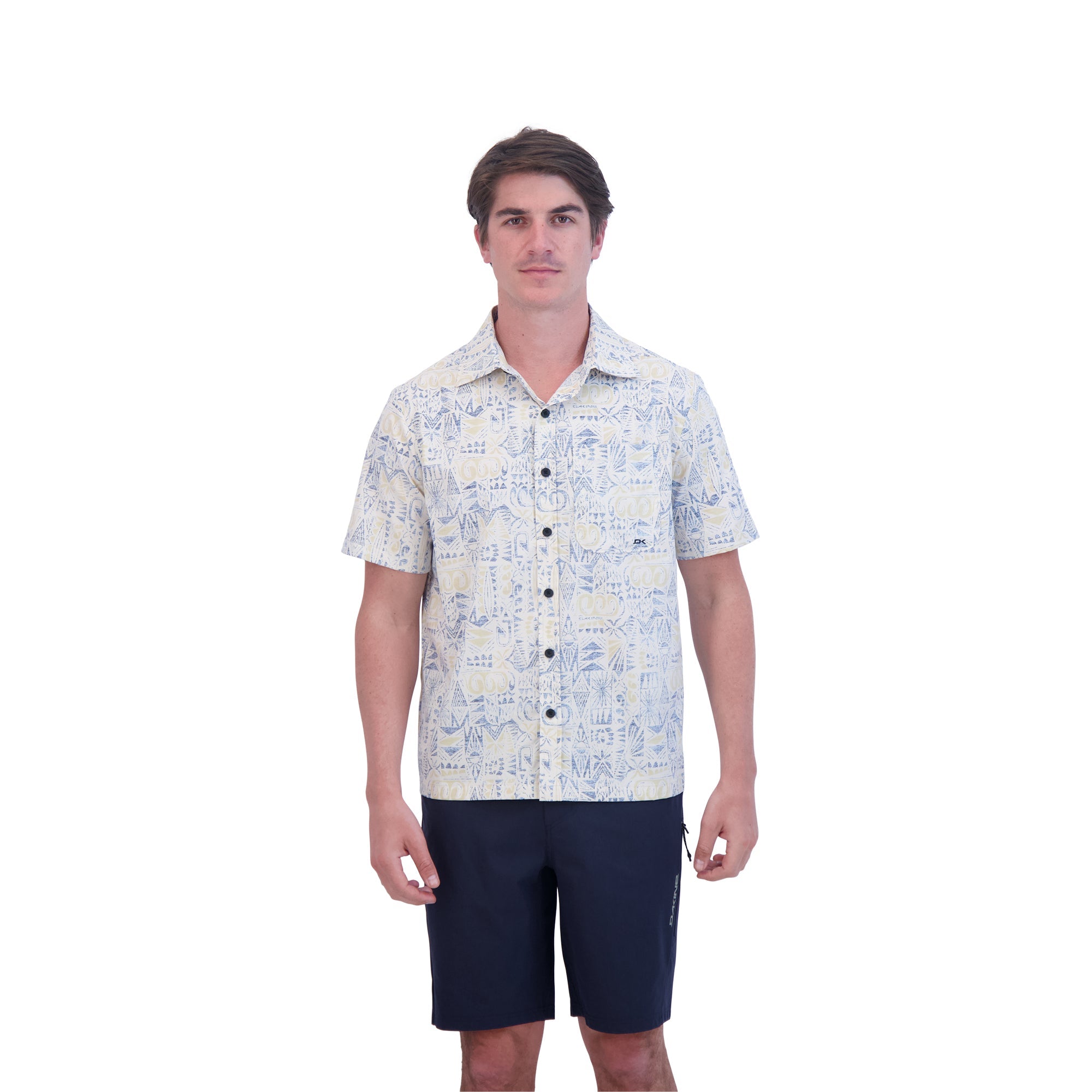 Dakine Aloha Button Down Short Sleeve Shirt - DK Stamp Print