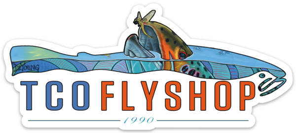 TCO Sticker - DeYoung Collab - Brown Trout Rising