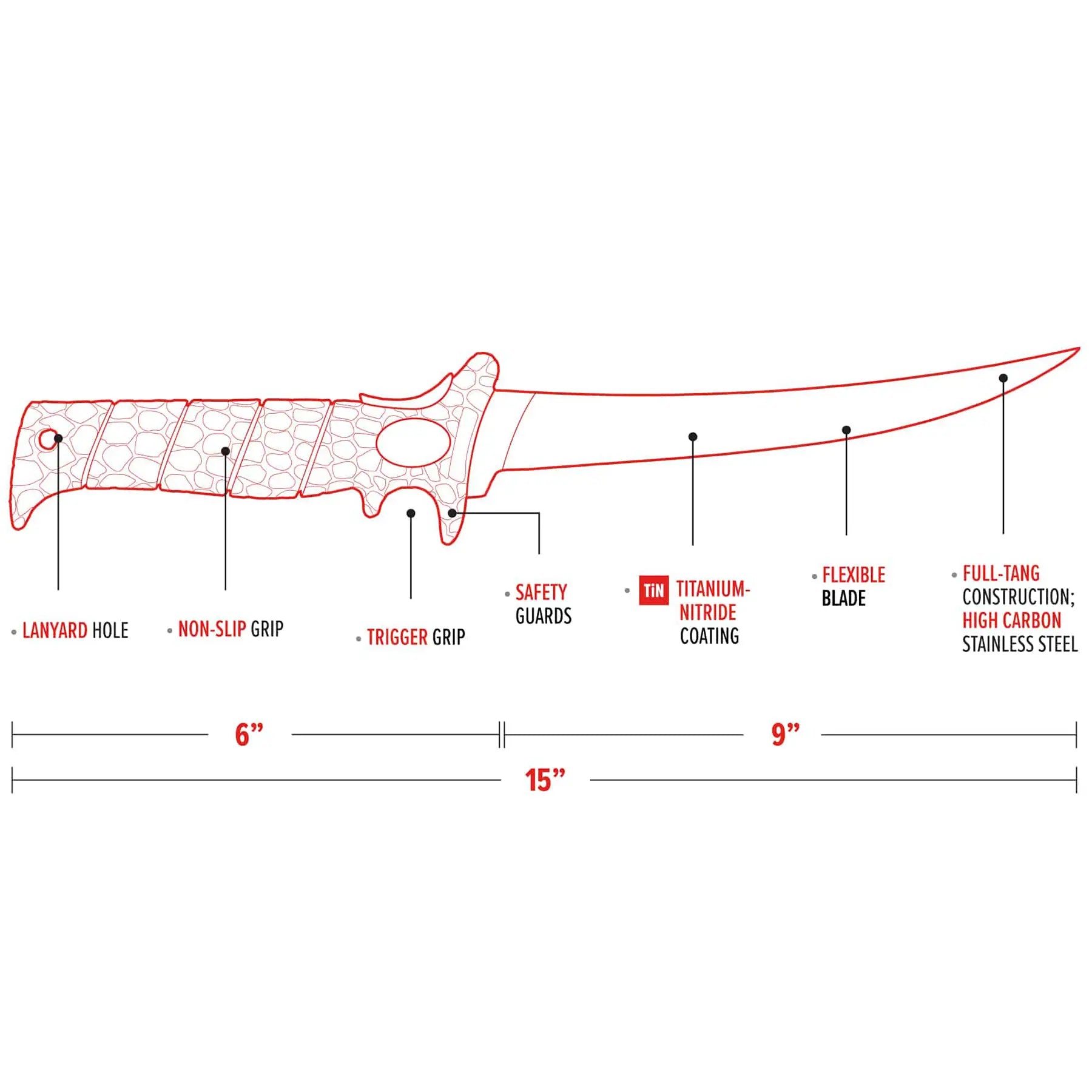 Bubba 9 Tapered Flex Fillet Knife